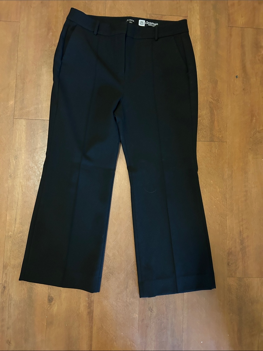 J. Crew Black Cropped Bootcut Dress Pants